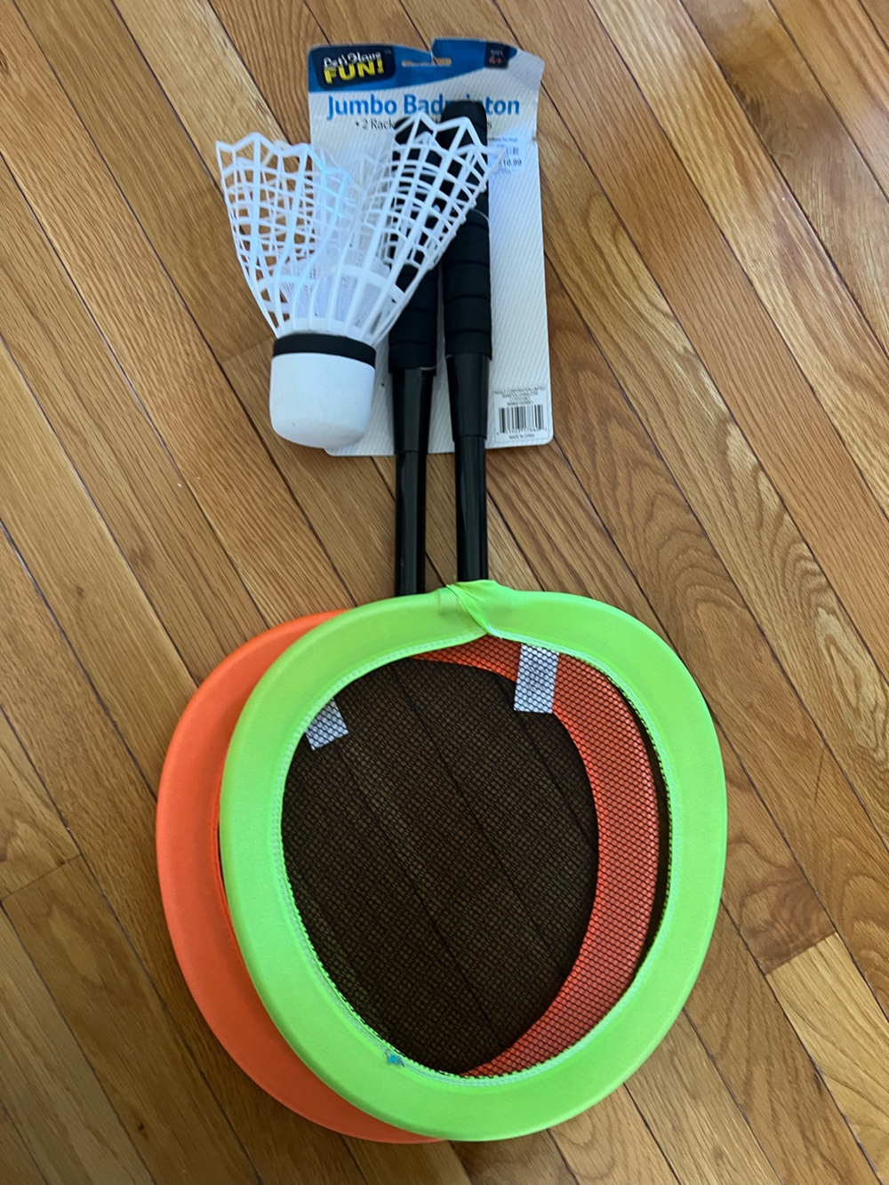 Outdoor Fun Jumbo Badminton Set - Green & Orange